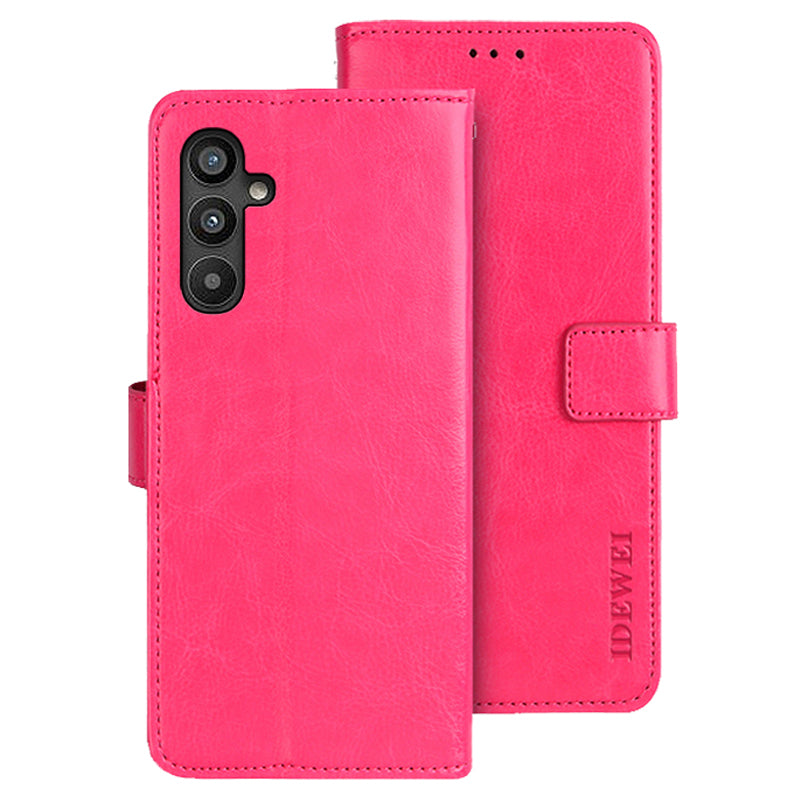 IDEWEI For Samsung Galaxy A34 5G PU Leather Flip Phone Cover Protective Case Stand Feature Crazy Horse Texture Wallet IDEWEI For Samsung Galaxy A34 5G PU Leather Flip Phone Cover Protective Case Stand Feature Crazy Horse Texture Wallet